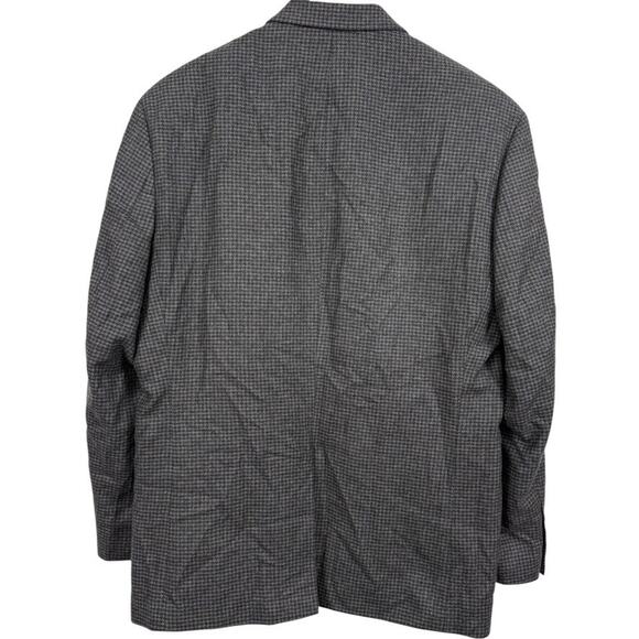 Lauren Ralph Lauren Mens Houndstooth Gray Wool Cashmere Suit Jacket Blazer 42 S - Picture 14 of 16